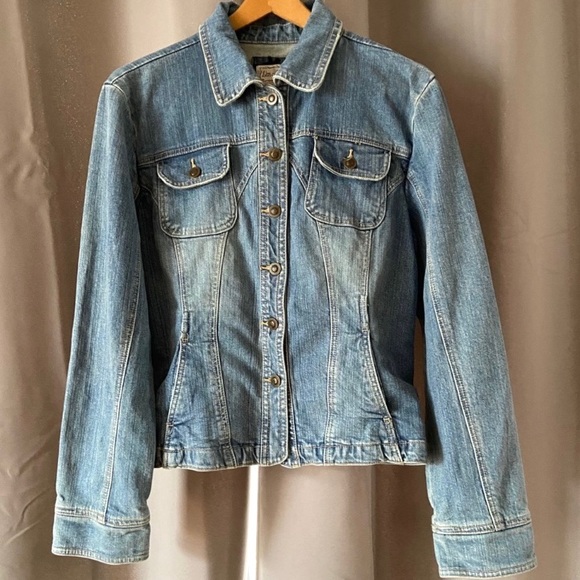 Live a Little Jackets & Blazers - Live A Little Illusion Denim Jean Jacket L